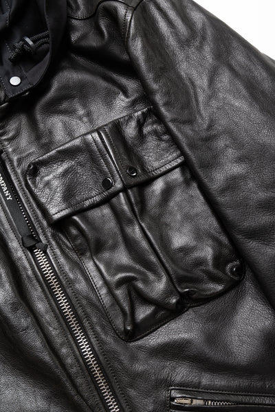 Medium Leather Jacket - Black