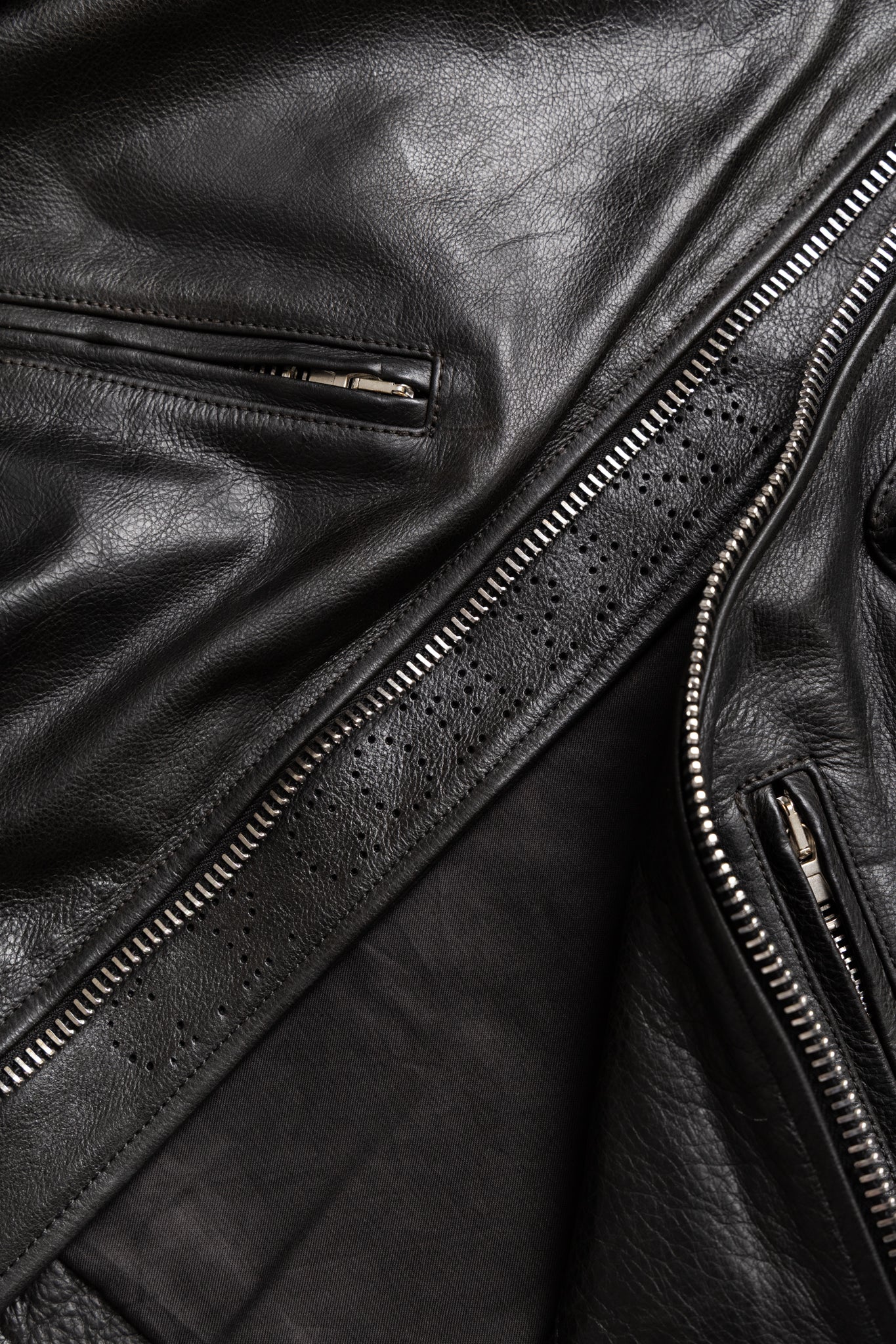 Medium Leather Jacket - Black