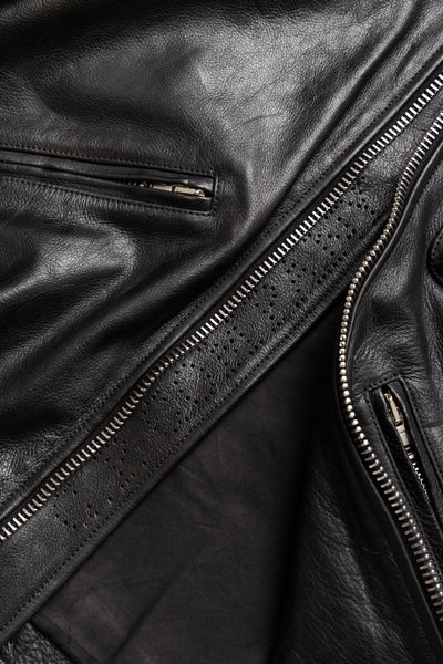 Medium Leather Jacket - Black