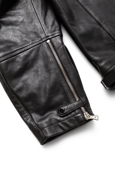 Medium Leather Jacket - Black