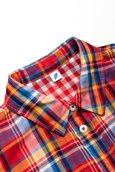 Double Gauze Check Shirt - Red