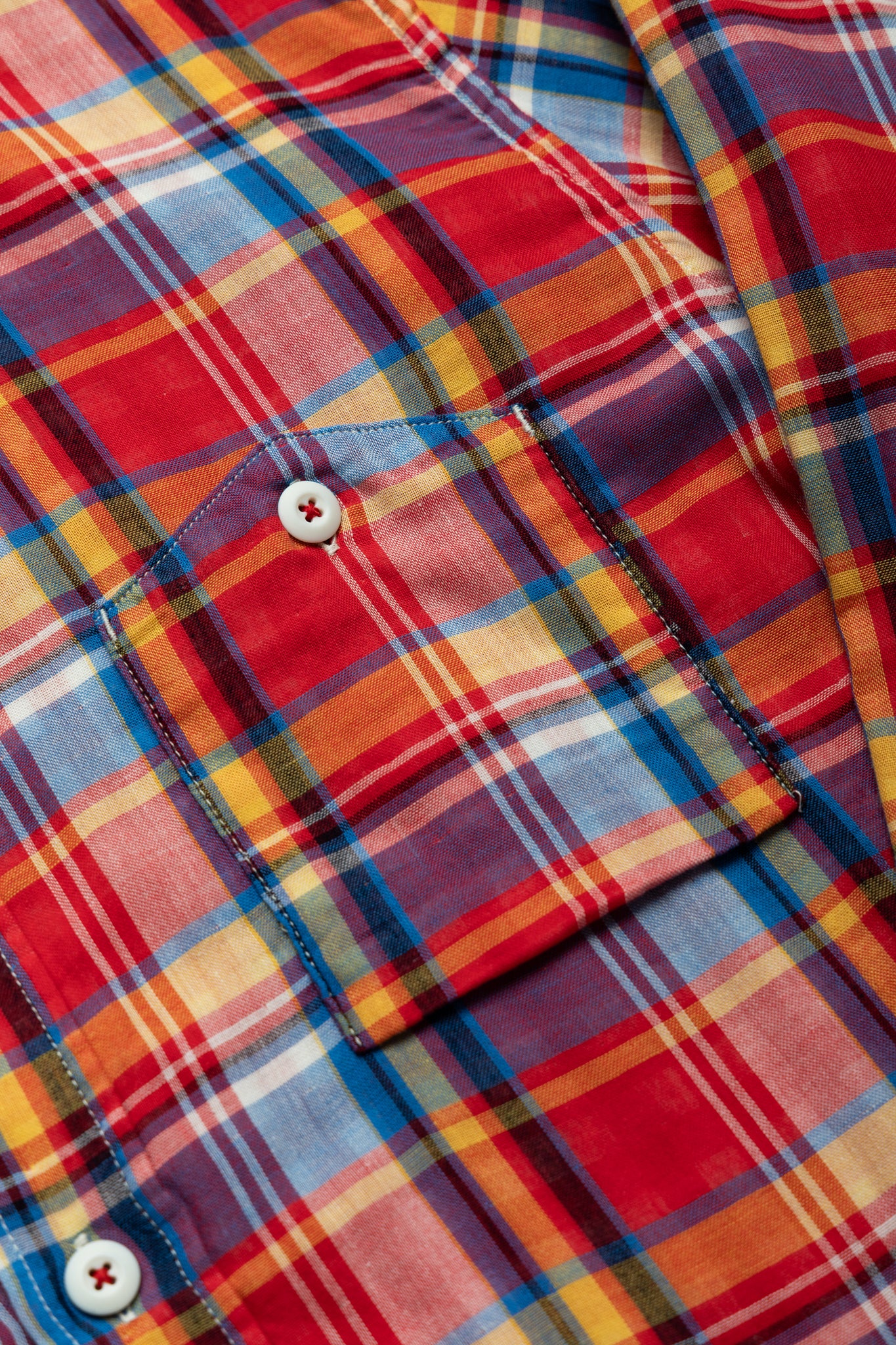 Double Gauze Check Shirt - Red