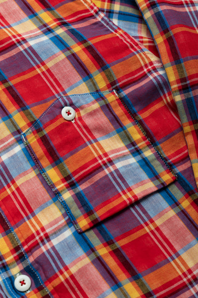 Double Gauze Check Shirt - Red