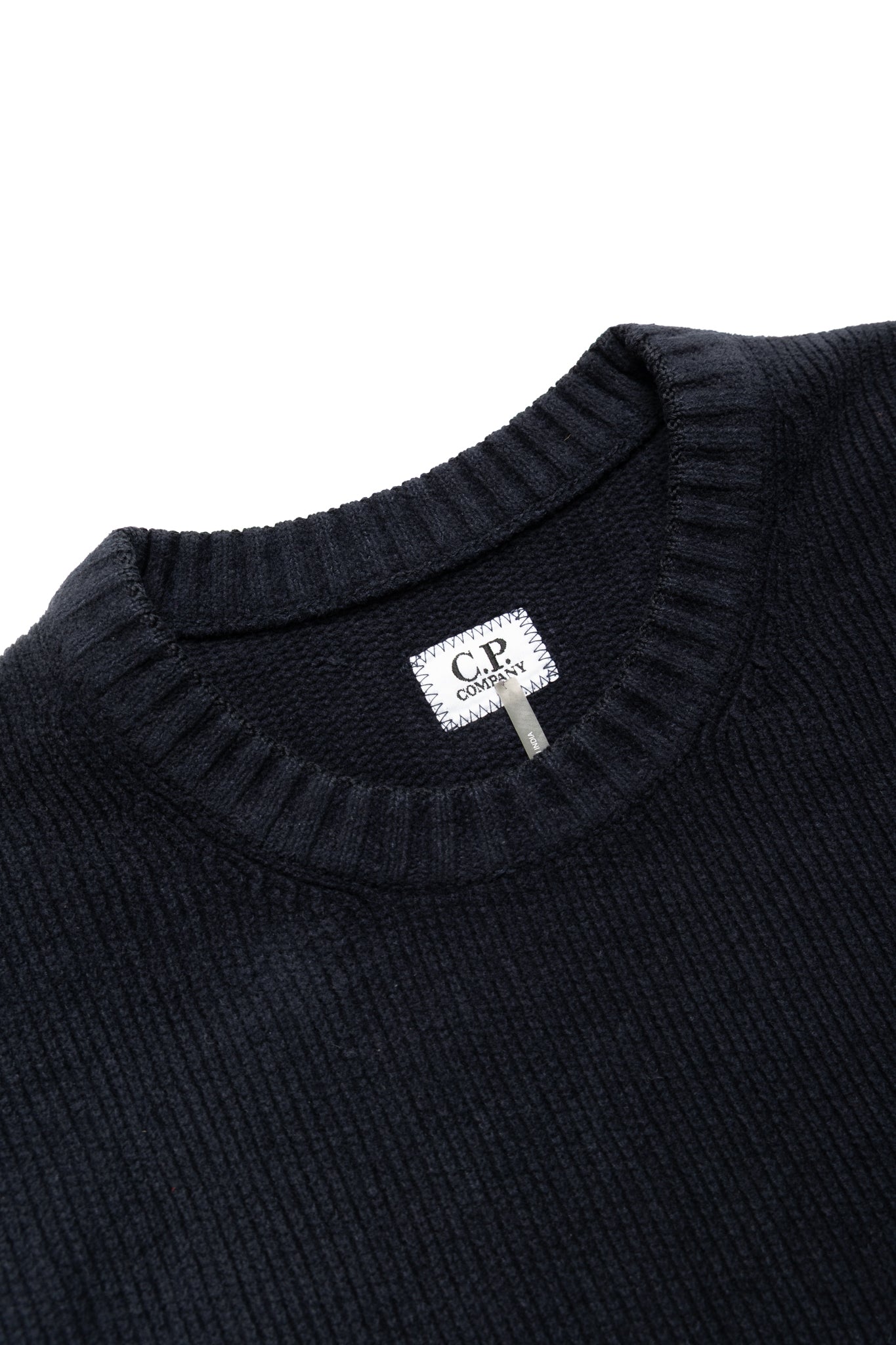 Chenille Cotton Crew Neck Knit - Total Eclipse