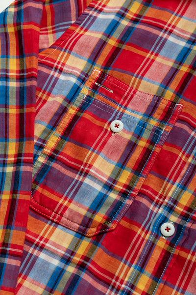 Double Gauze Check Shirt - Red