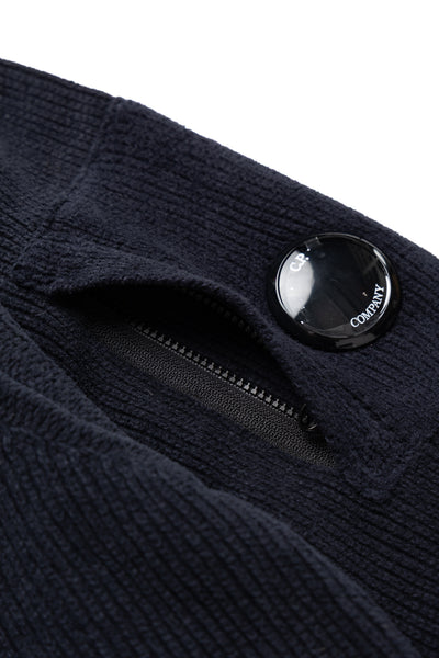 Chenille Cotton Crew Neck Knit - Total Eclipse
