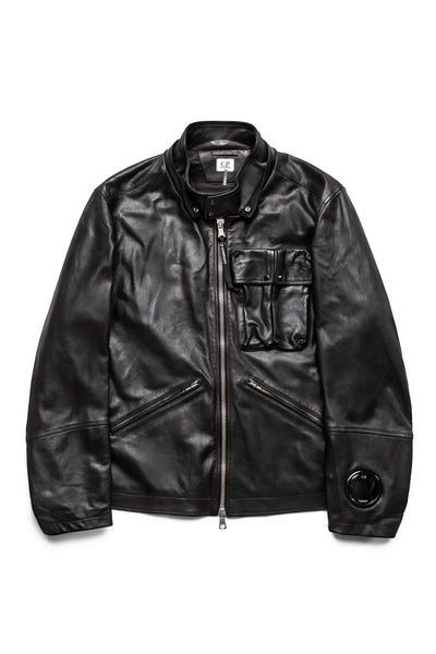 Medium Leather Jacket - Black