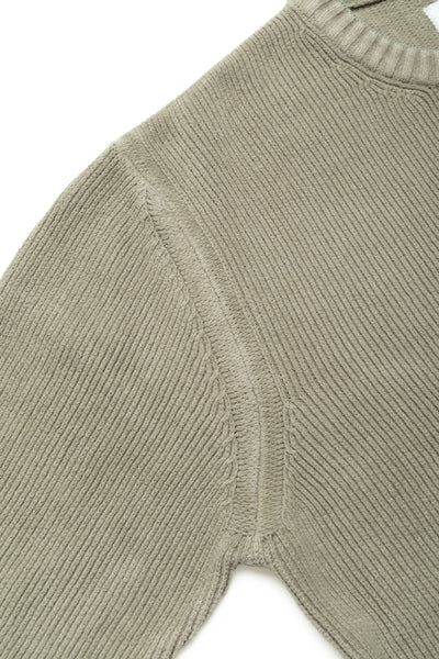 Chenille Cotton Crew Neck Knit - Fallen Rock