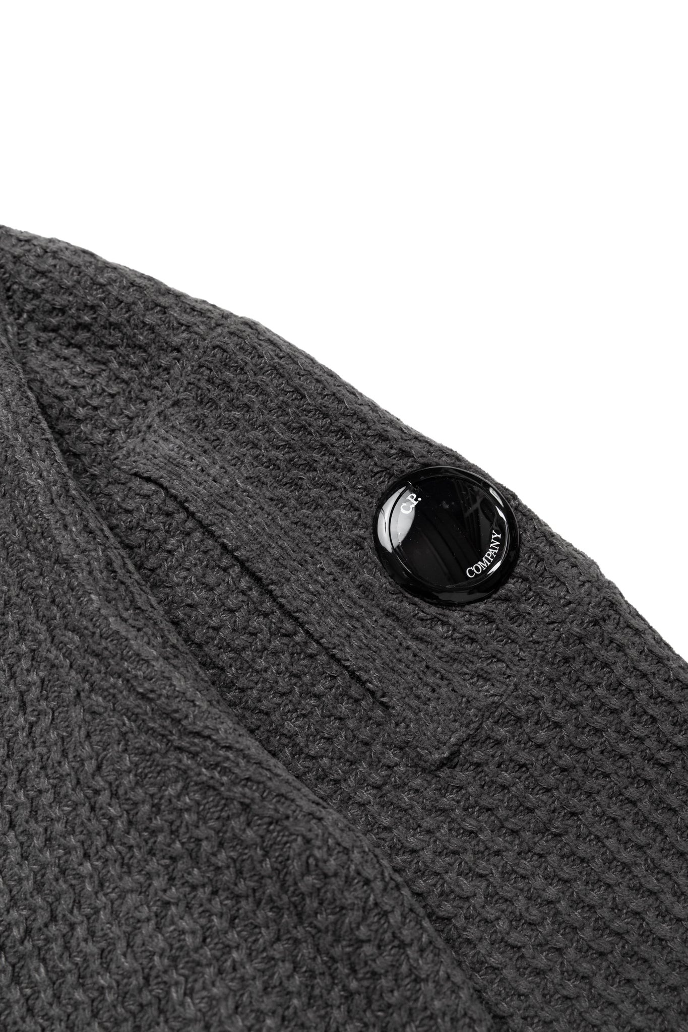 Chenille Cotton Hooded Knit - Dark Shadow