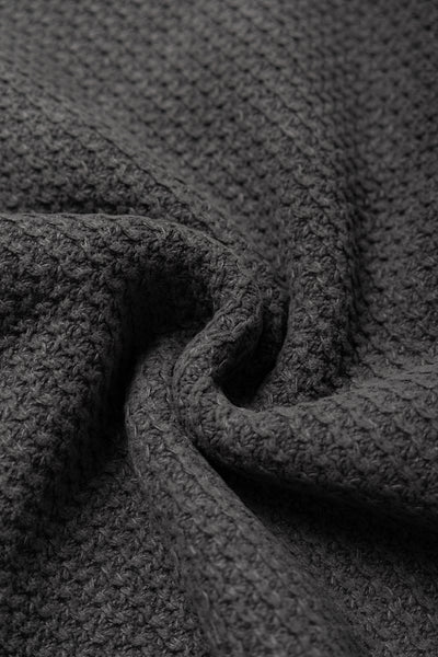 Chenille Cotton Hooded Knit - Dark Shadow