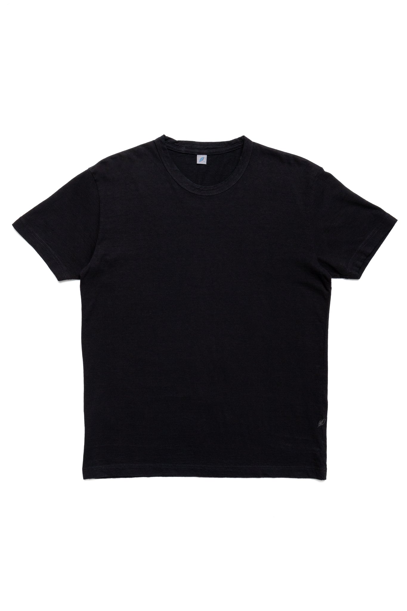 Indigo Jersey Crew Neck T-shirt - Indigo x Black