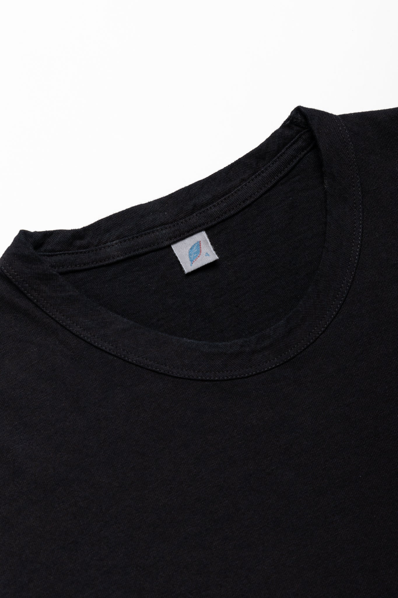 Indigo Jersey Crew Neck T-shirt - Indigo x Black