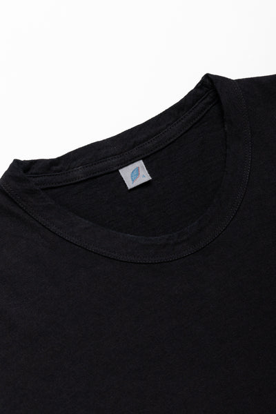 Indigo Jersey Crew Neck T-shirt - Indigo x Black