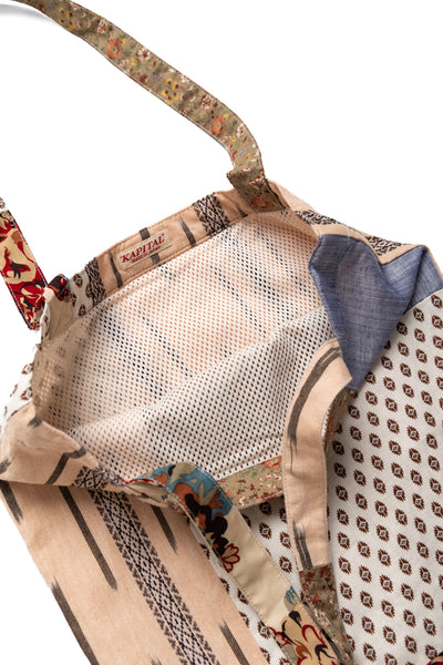 Patchwork NOVEL Tote Bag -Tricolor