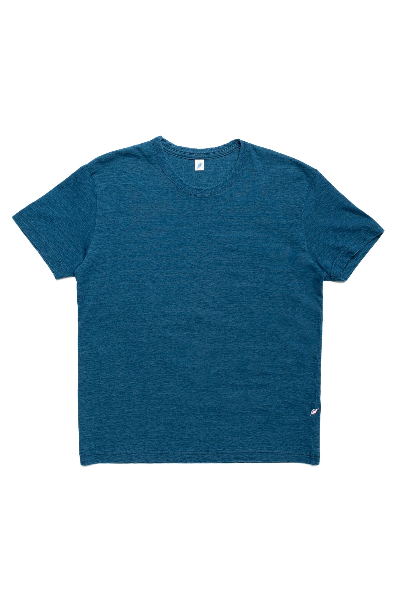 Indigo Jersey Crew Neck T-shirt - Greencast Indigo