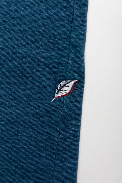 Indigo Jersey Crew Neck T-shirt - Greencast Indigo