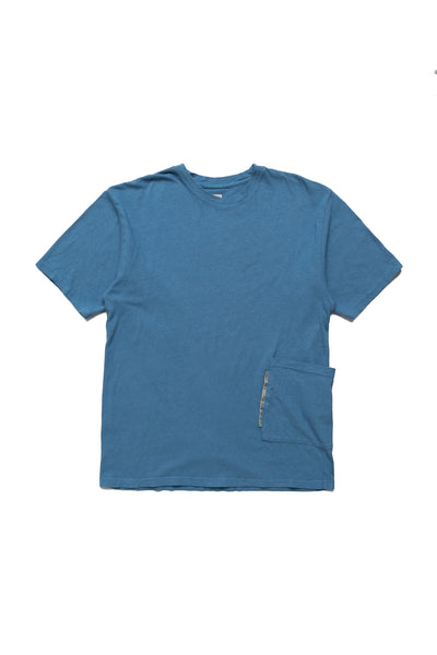 Gauze Jersey BISCUIT Pocket T - Light Blue