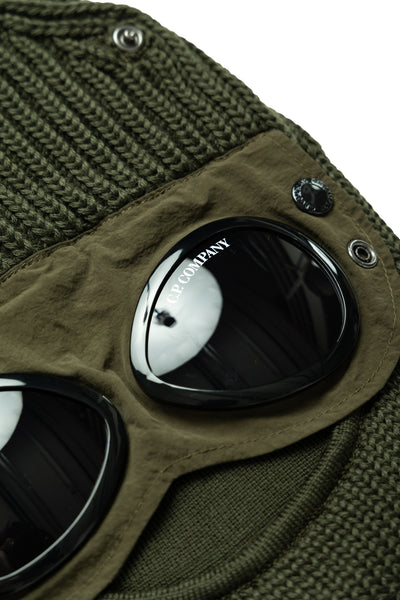 Extra Fine Merino Wool Goggle Balaclava - Ivy Green