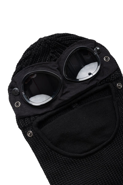Extra Fine Merino Wool Goggle Balaclava - Black
