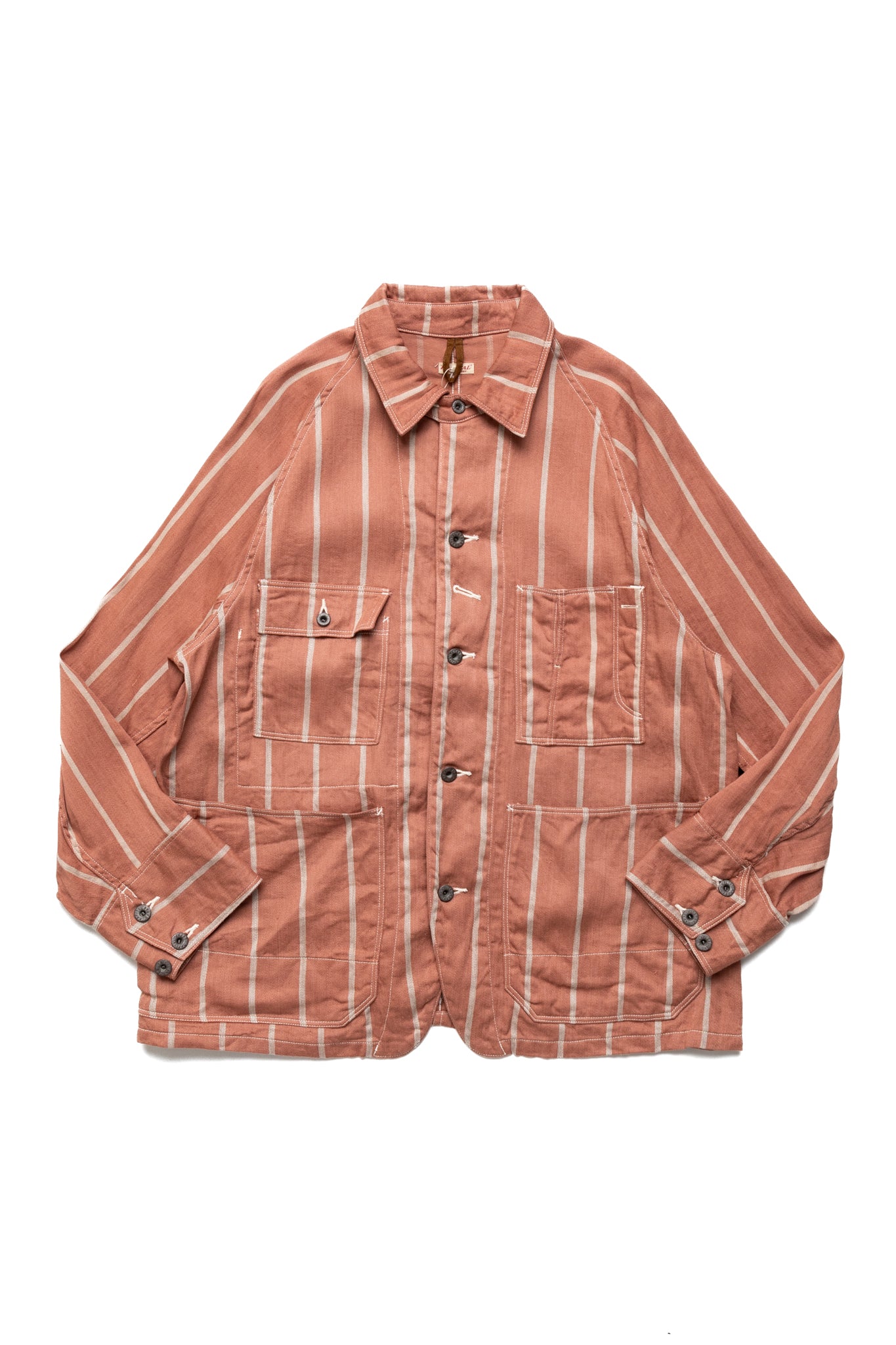 Linen PHILLIES Stripe CACTUS Coverall - SOHO Brick