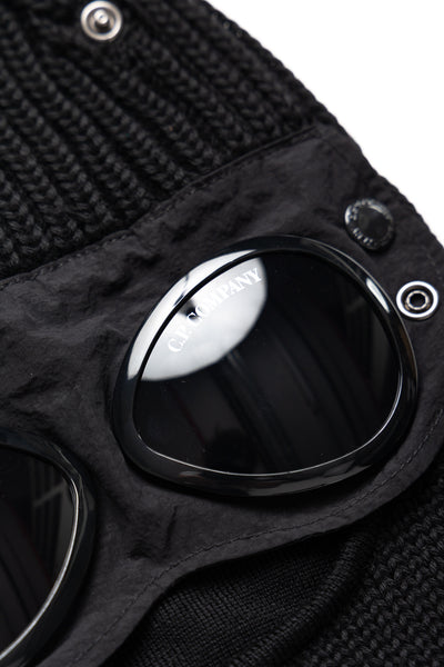 Extra Fine Merino Wool Goggle Balaclava - Black