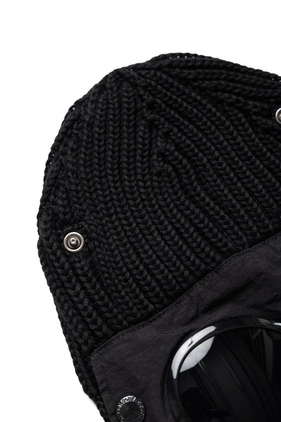 Extra Fine Merino Wool Goggle Balaclava - Black
