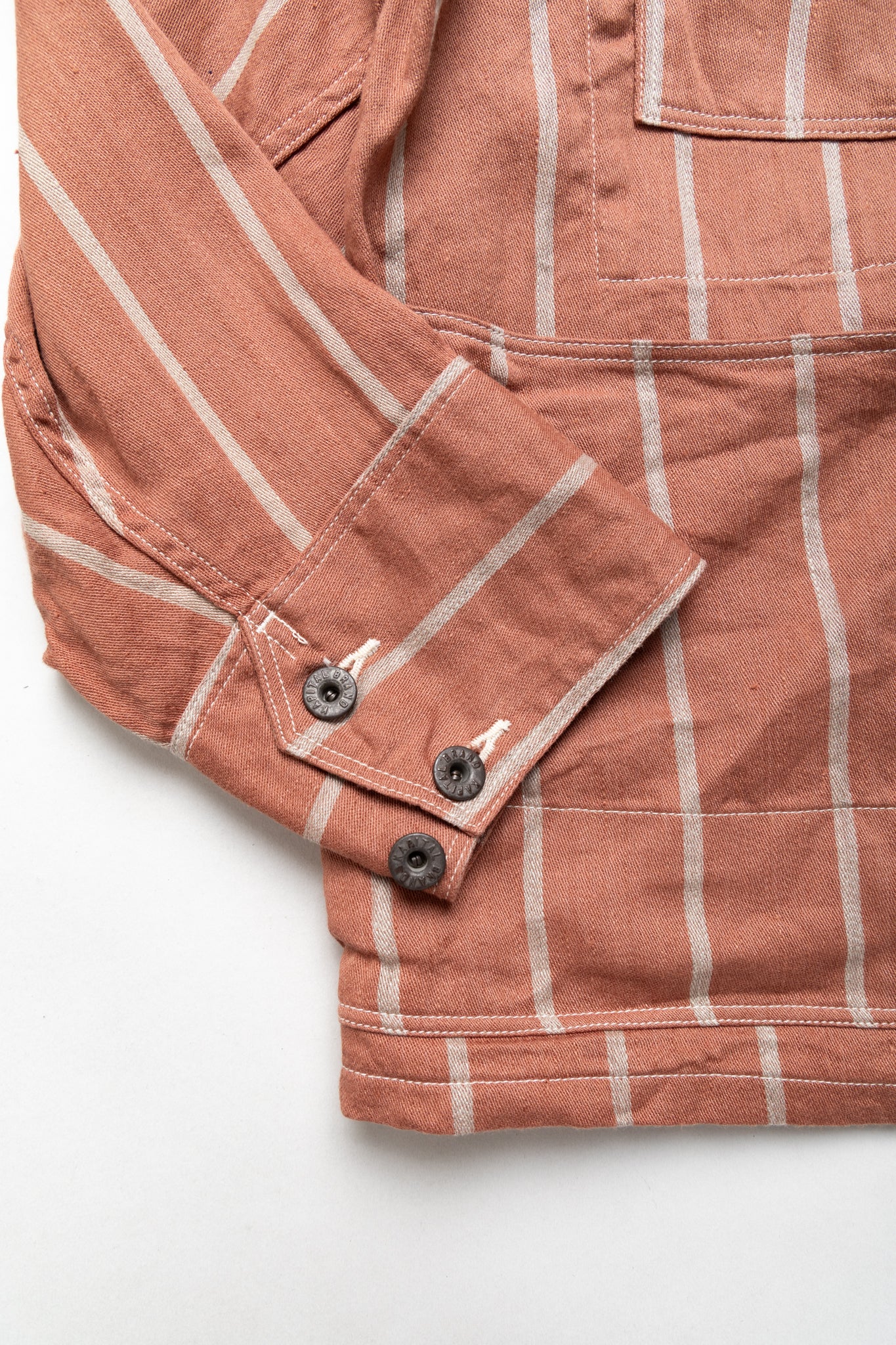 Linen PHILLIES Stripe CACTUS Coverall - SOHO Brick