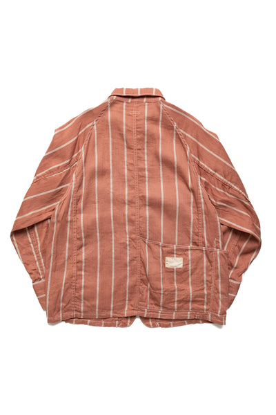 Linen PHILLIES Stripe CACTUS Coverall - SOHO Brick