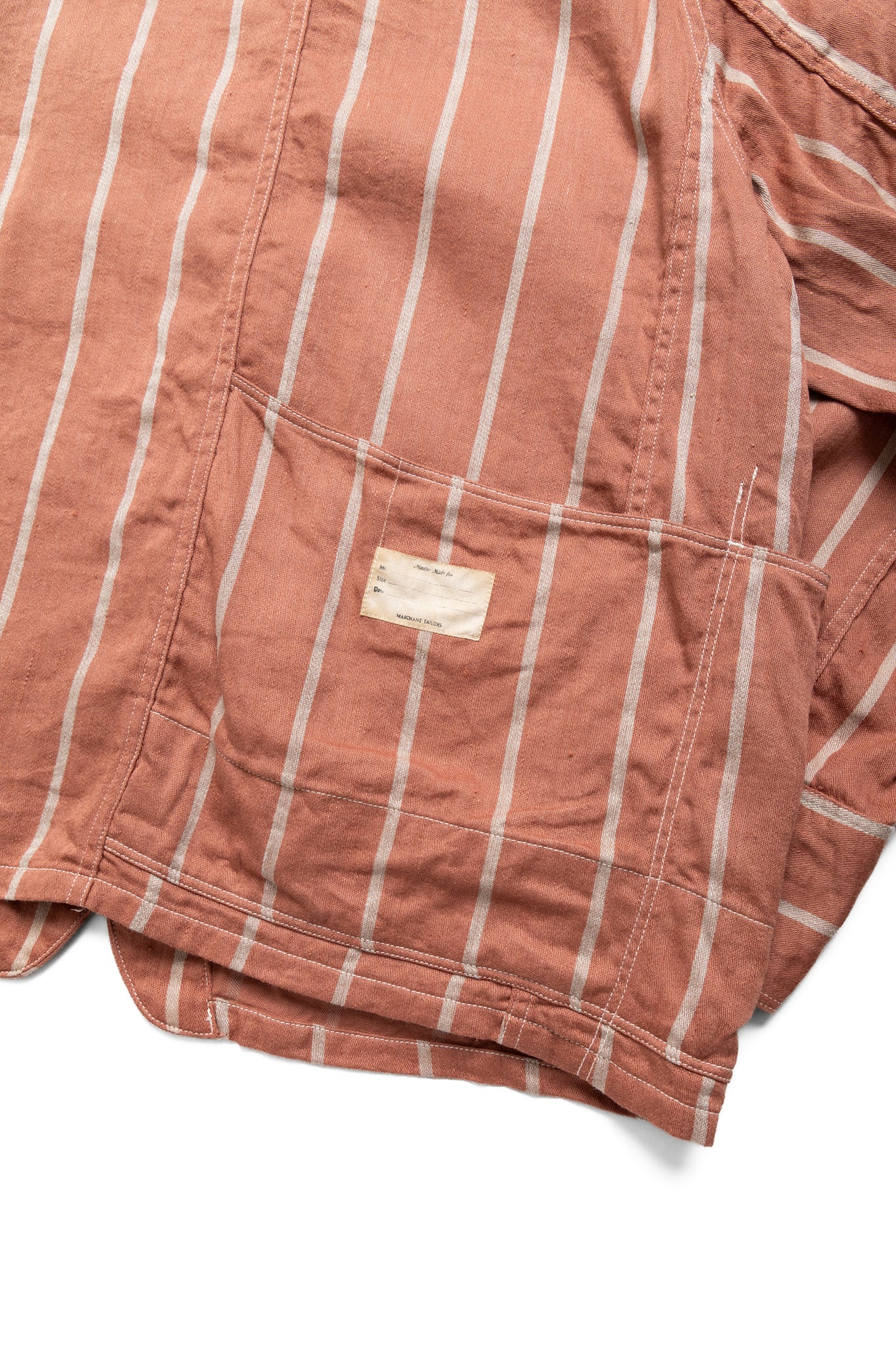 Linen PHILLIES Stripe CACTUS Coverall - SOHO Brick