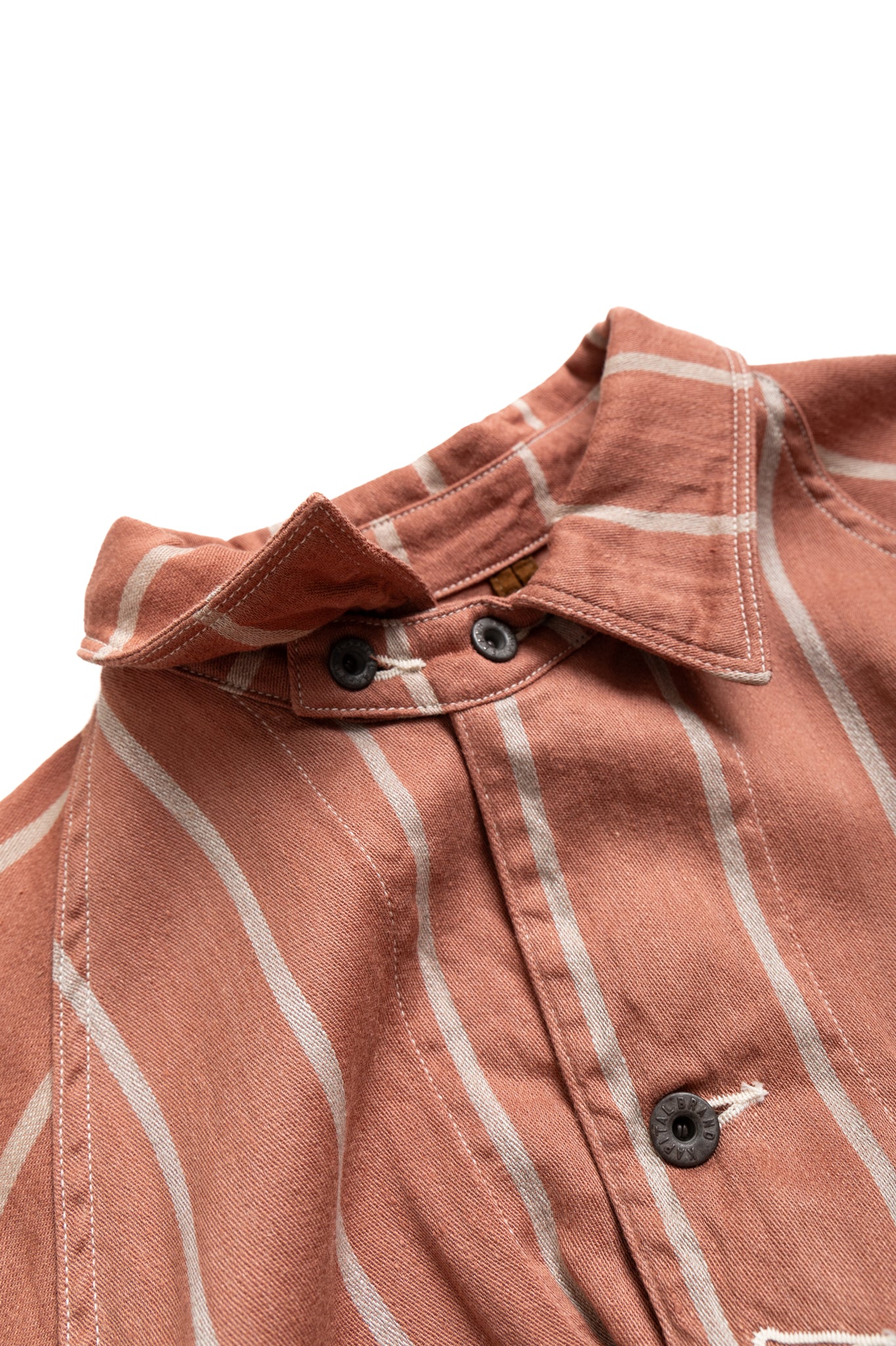 Linen PHILLIES Stripe CACTUS Coverall - SOHO Brick