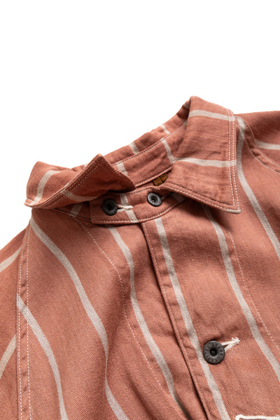 Linen PHILLIES Stripe CACTUS Coverall - SOHO Brick