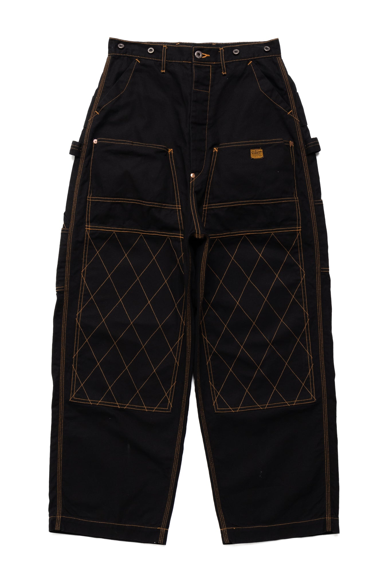 Light Canvas Wide LUMBER Pants - Black