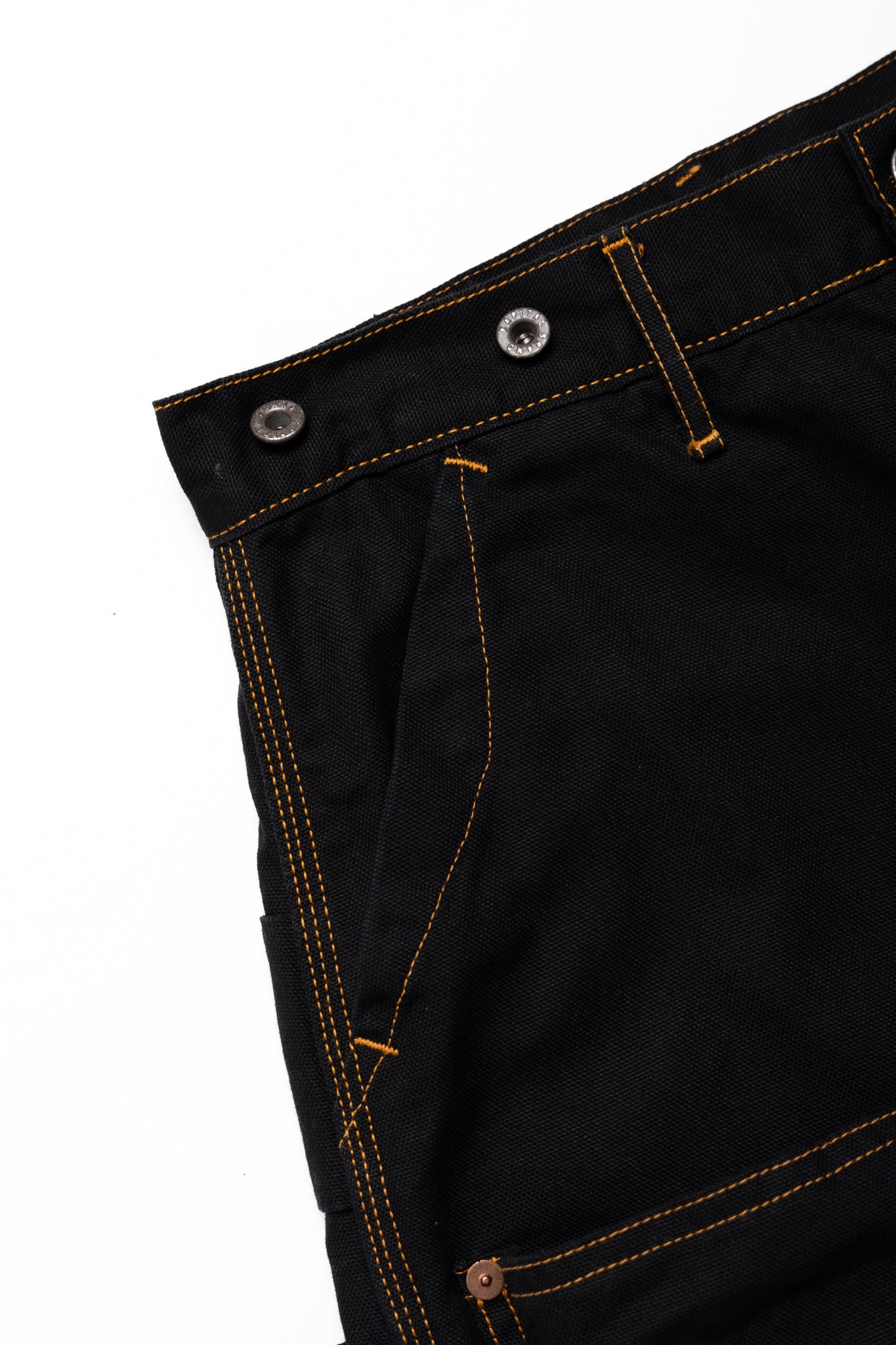 Light Canvas Wide LUMBER Pants - Black