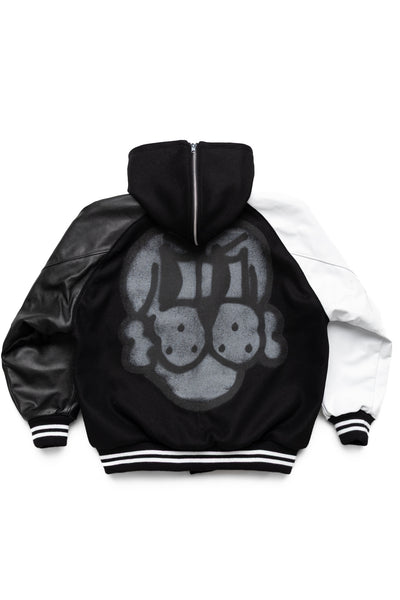 Letterman Jacket - Black/White