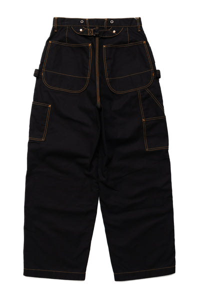 Light Canvas Wide LUMBER Pants - Black