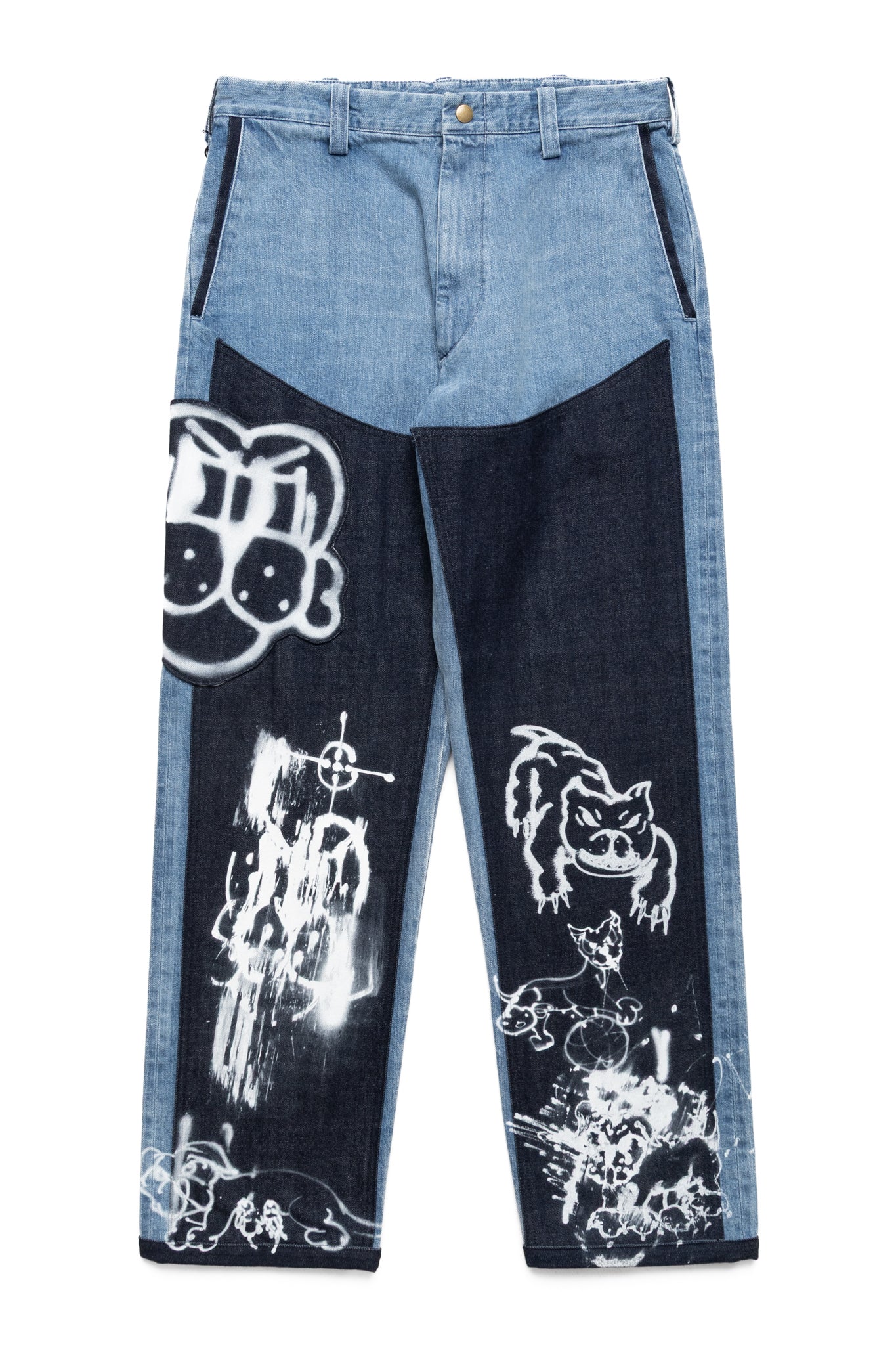 5 Pocket Denim With Chito Artworks - Indigo