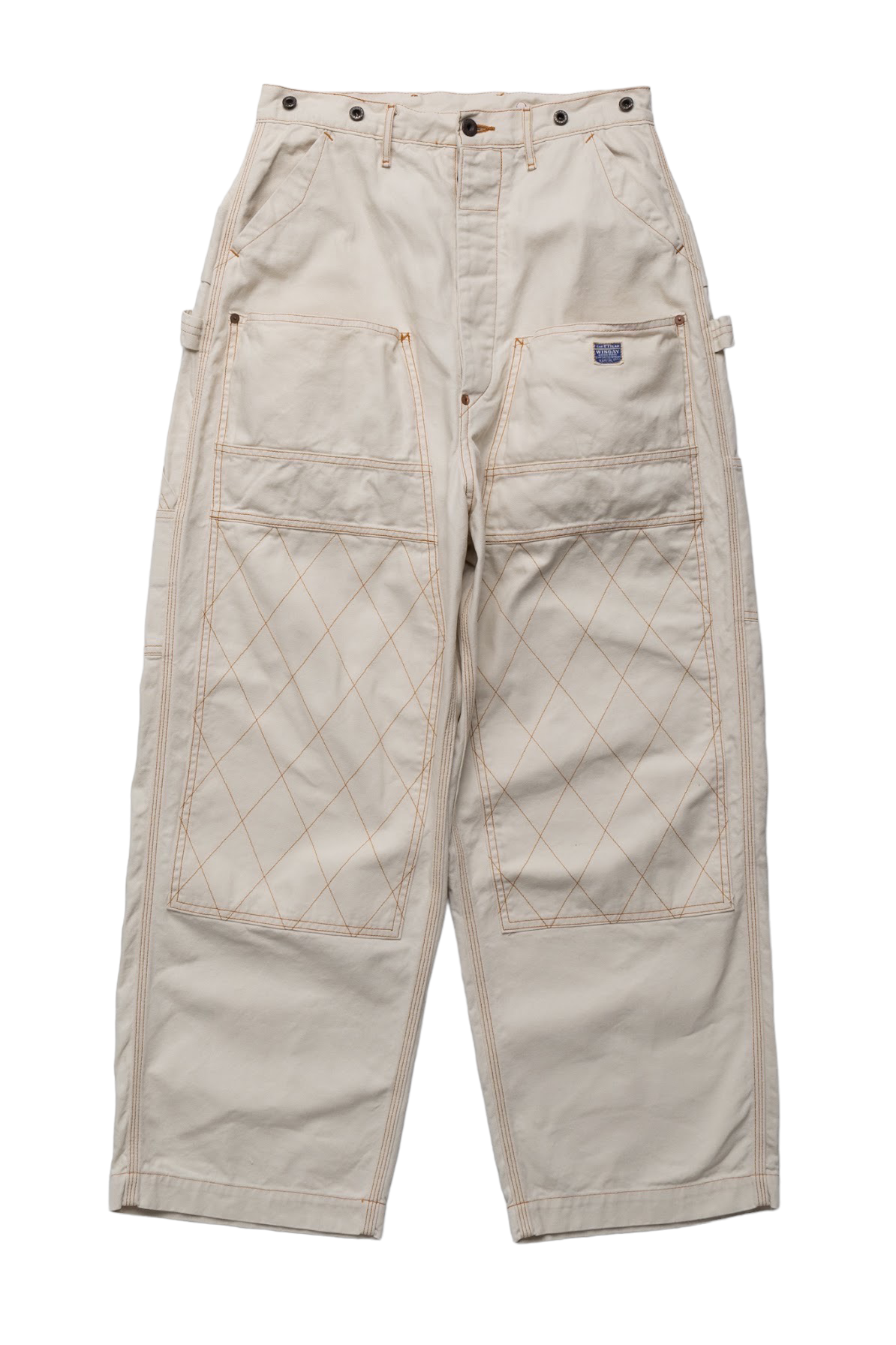 Light Canvas Wide LUMBER Pants - Ecru