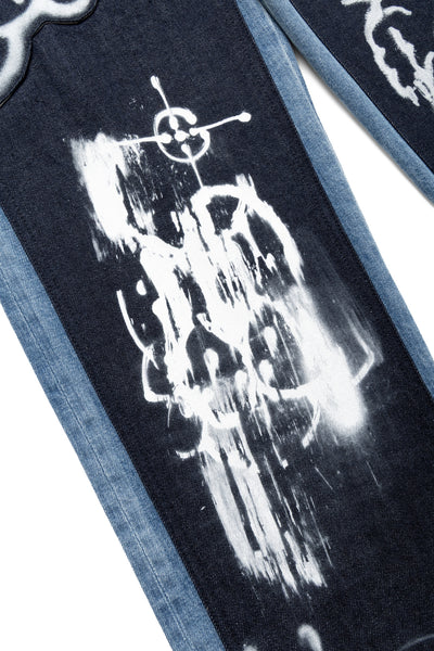 5 Pocket Denim With Chito Artworks - Indigo