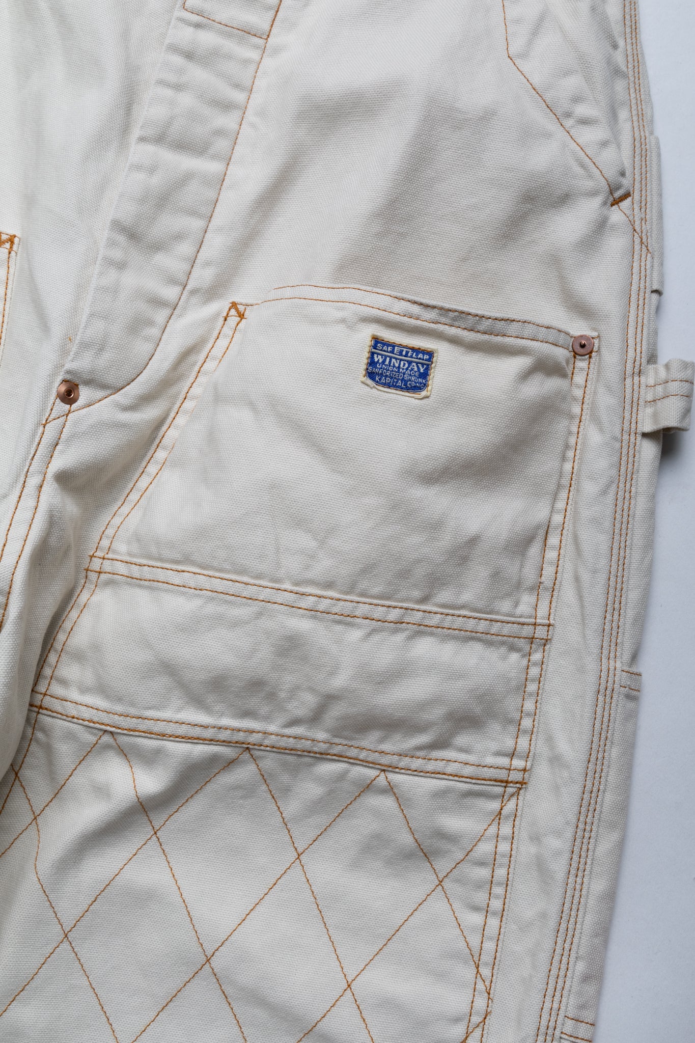 Light Canvas Wide LUMBER Pants - Ecru