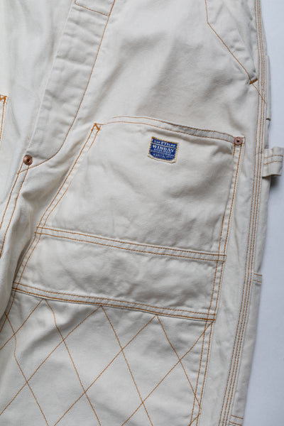 Light Canvas Wide LUMBER Pants - Ecru