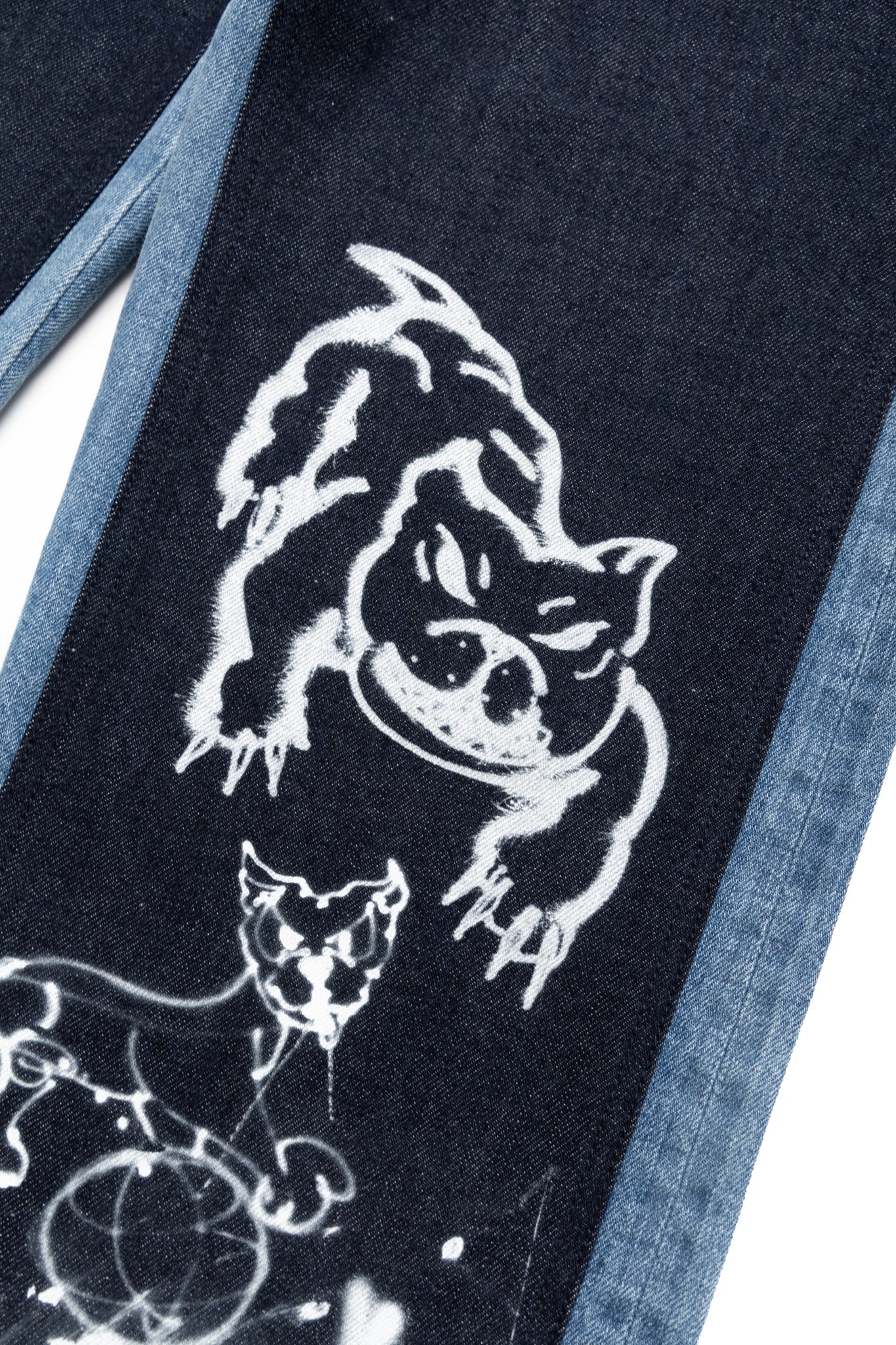 5 Pocket Denim With Chito Artworks - Indigo