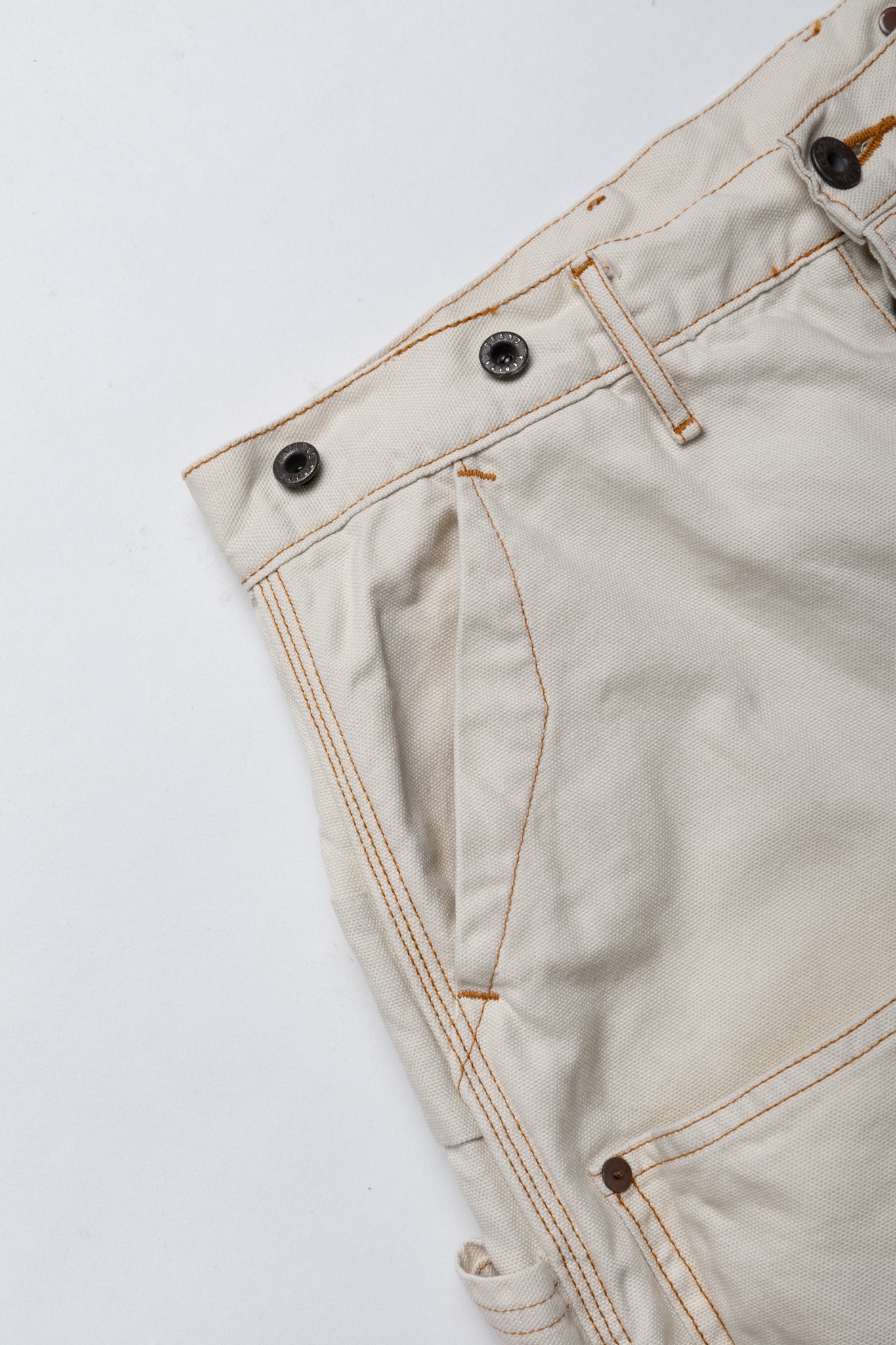 Light Canvas Wide LUMBER Pants - Ecru