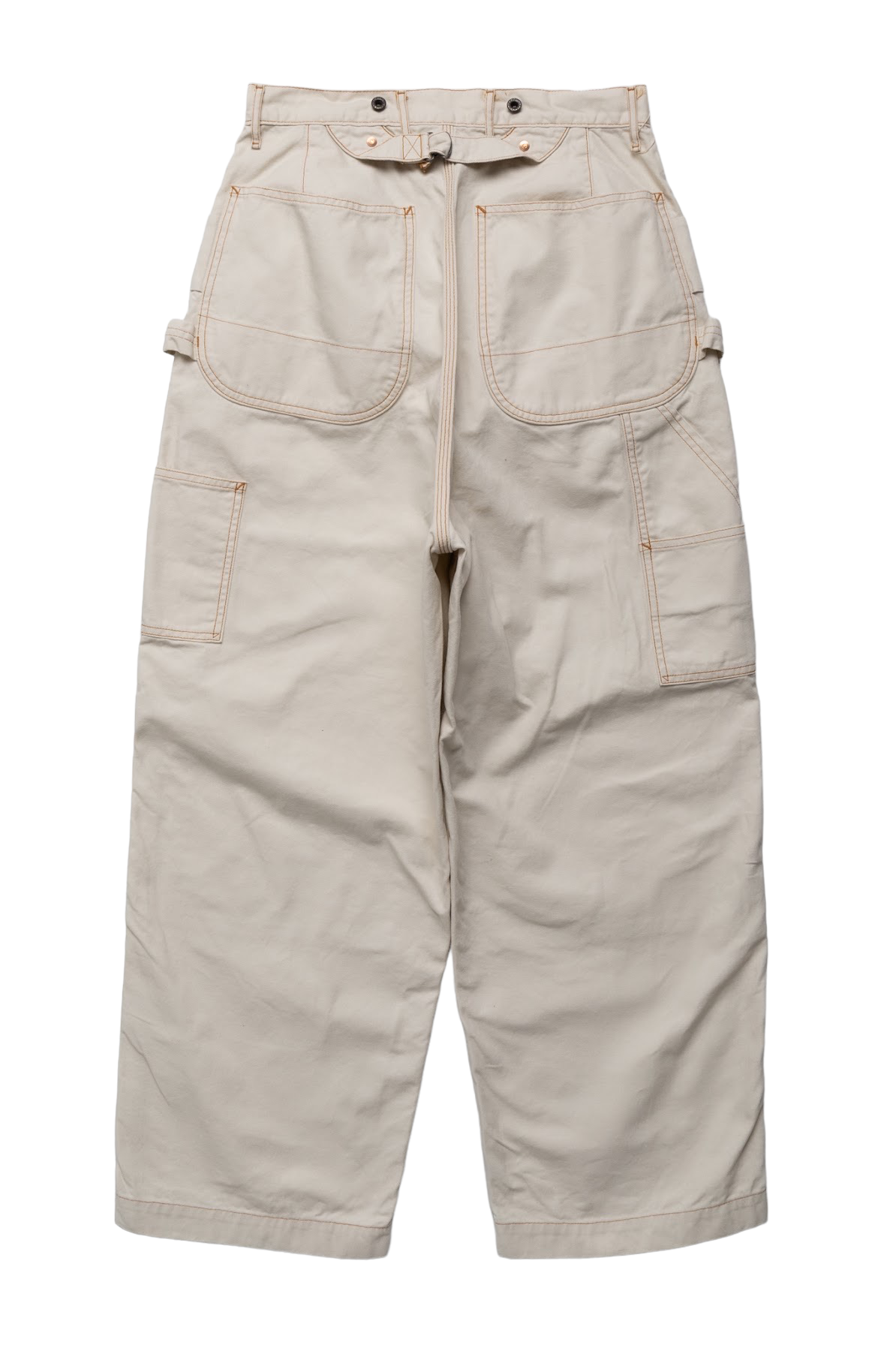 Light Canvas Wide LUMBER Pants - Ecru