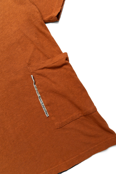 Gauze Jersey BISCUIT Pocket T - Brown