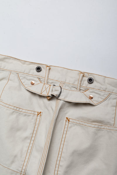 Light Canvas Wide LUMBER Pants - Ecru