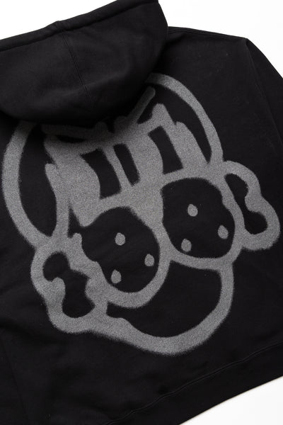 Reflective Finesse Pup Hoodie - Black