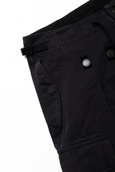 Heavy Drill Cotton JUMBO Cargo Pants - Black