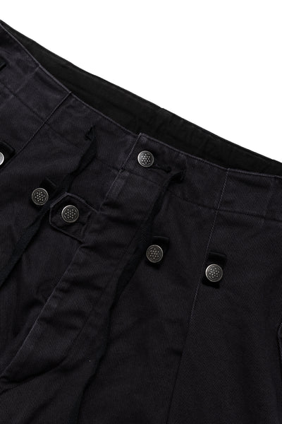 Heavy Drill Cotton JUMBO Cargo Pants - Black