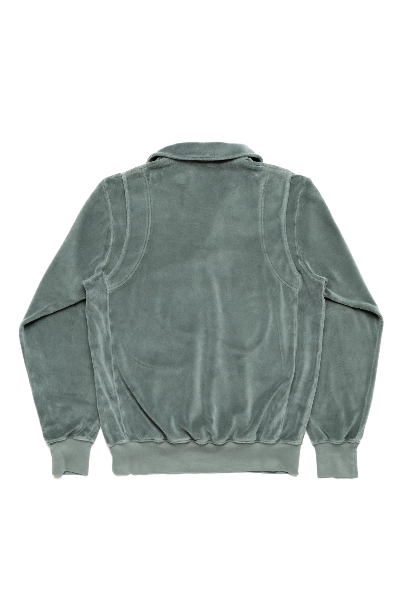 Velour Moto Back Polo - Slate Grey