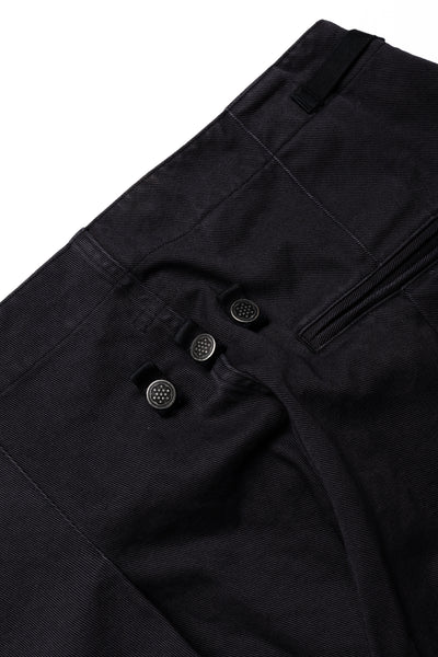 Heavy Drill Cotton JUMBO Cargo Pants - Black